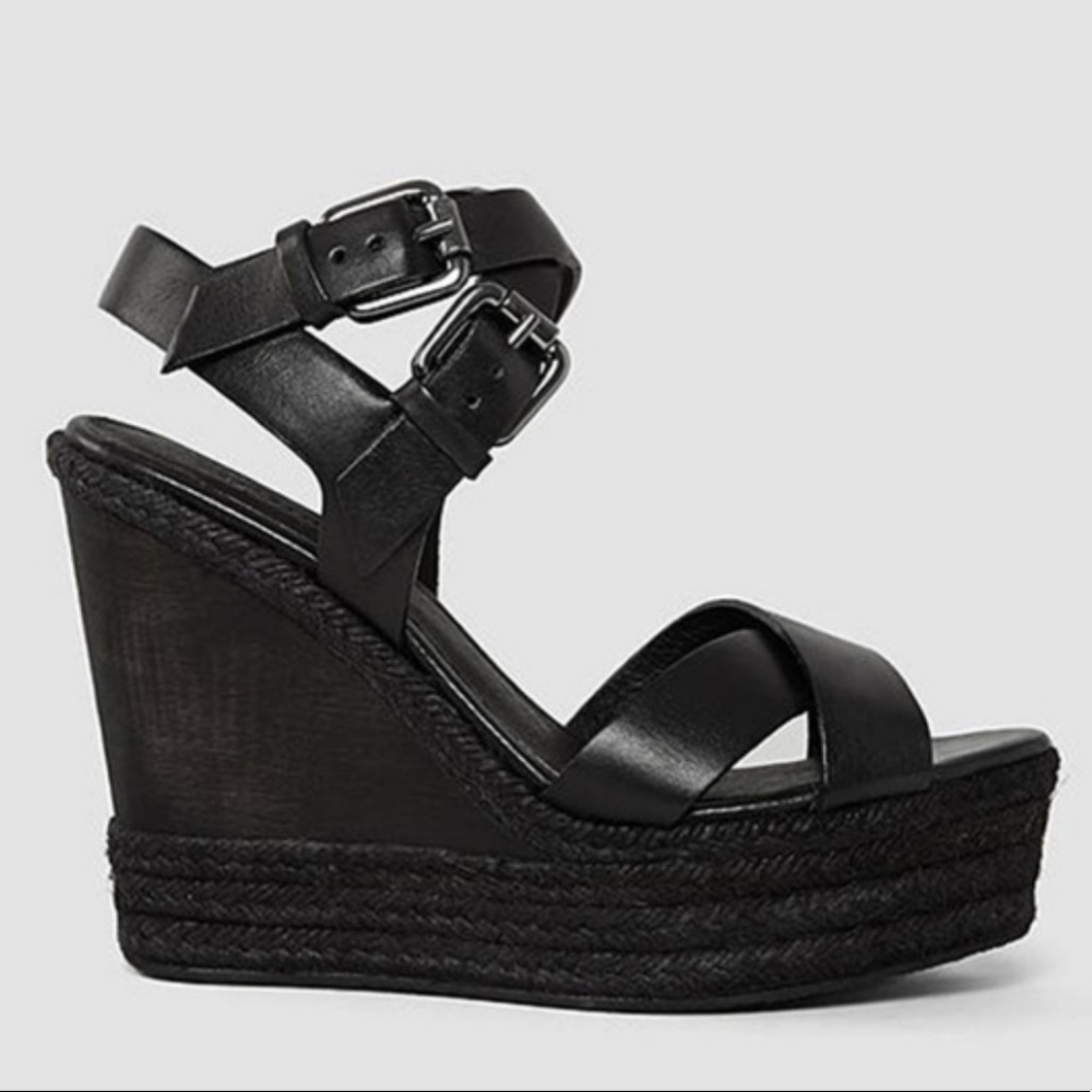 NWT 🤍 All Saints - Perth Wedge Sandals